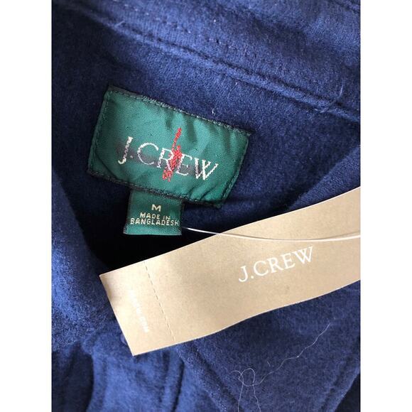J. Crew Heavyweight Chamois Workshirt Utility 100% Cotton Navy Blue NWT Medium - Picture 6 of 10